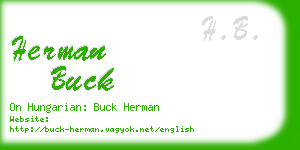 herman buck business card